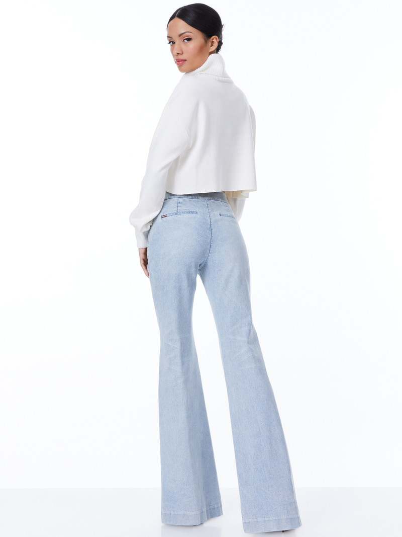 Alice + Olivia DYLAN HIGH WAISTED WIDE LEG JEAN outlook