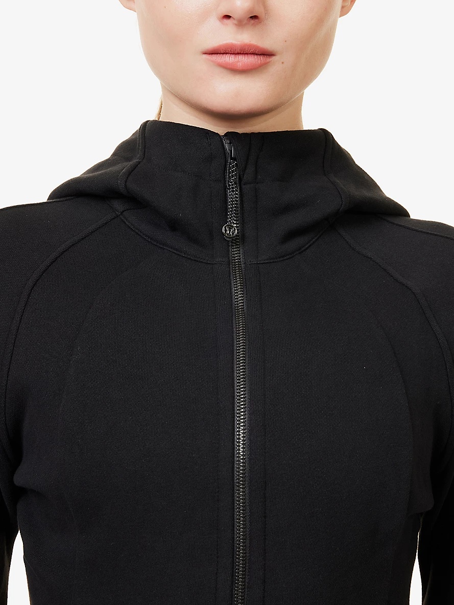 Scuba cropped cotton-blend hoody - 10