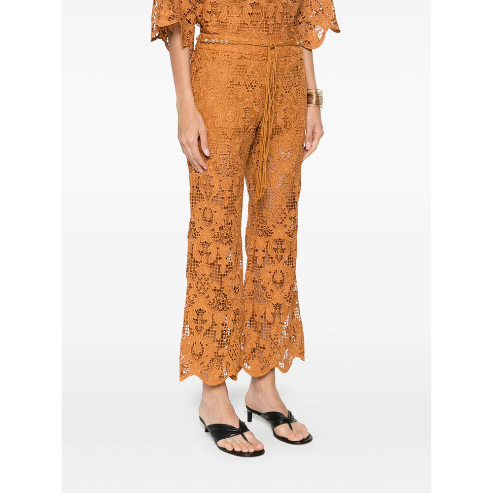 Zimmermann Brown Trousers - Flared Trousers Women - 3