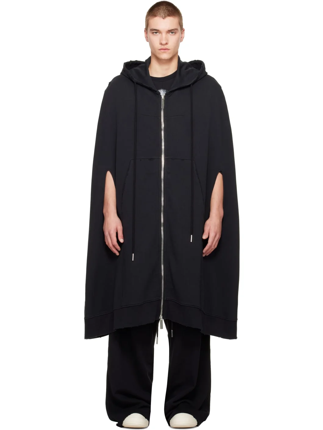 Black 'Cult' Zip Cape - 1