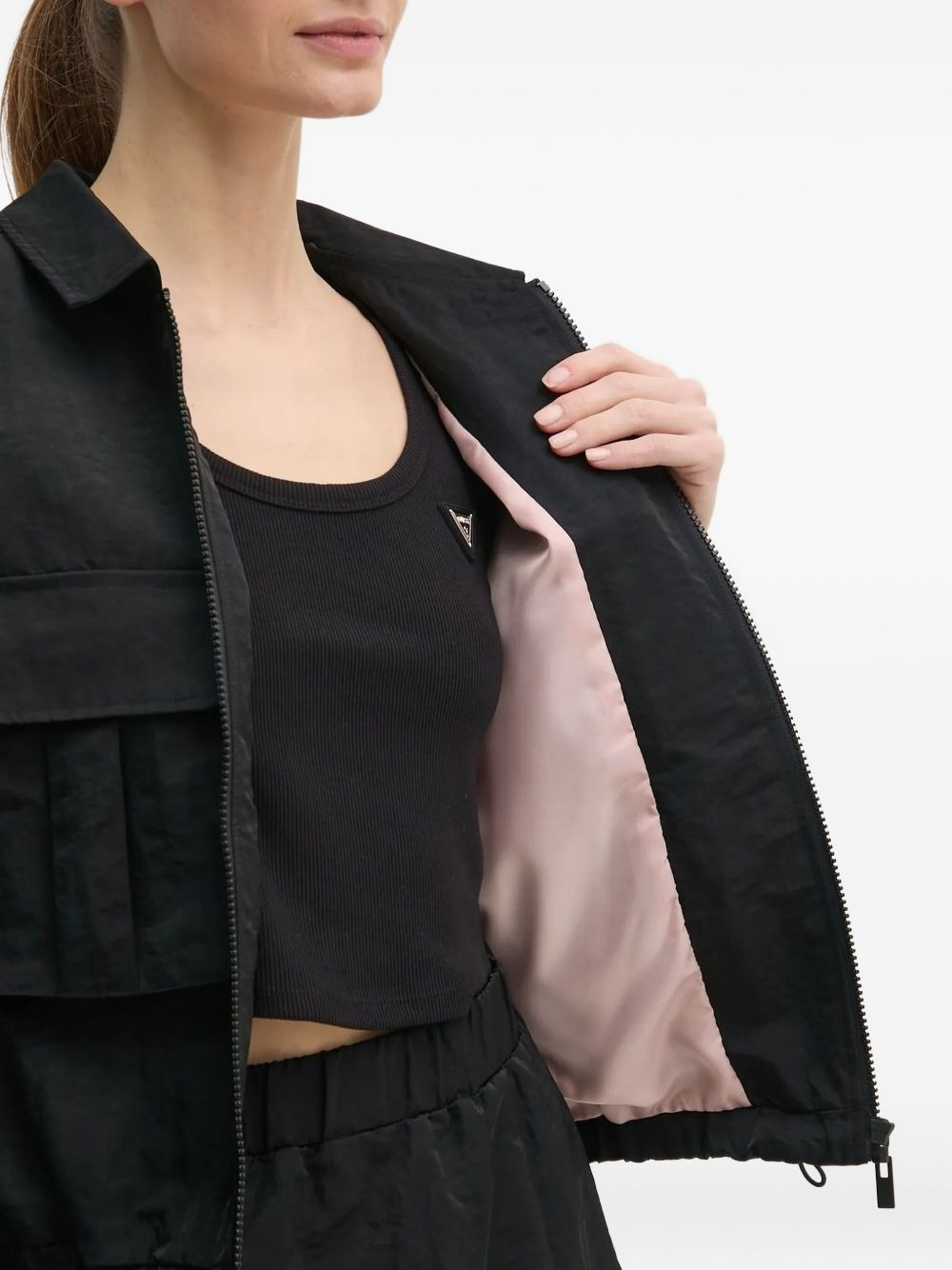 triangle-logo zip-up jacket - 5