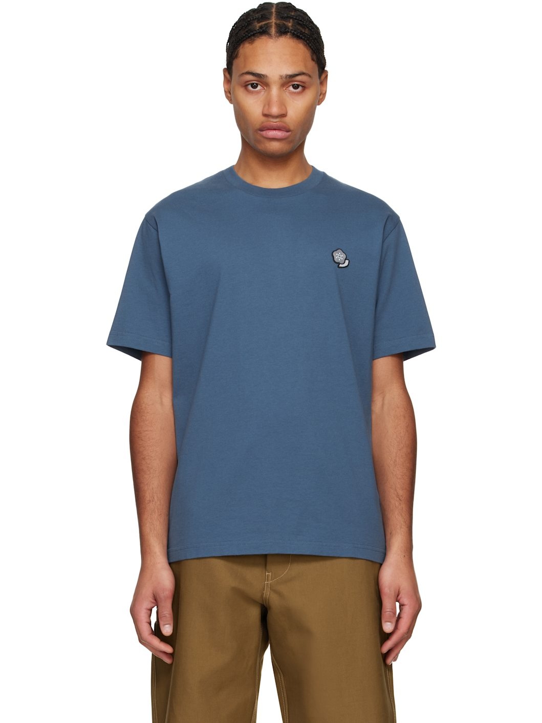 Blue Kenzo Paris 'Kenzo' Pop Embroidered T-shirt - 1