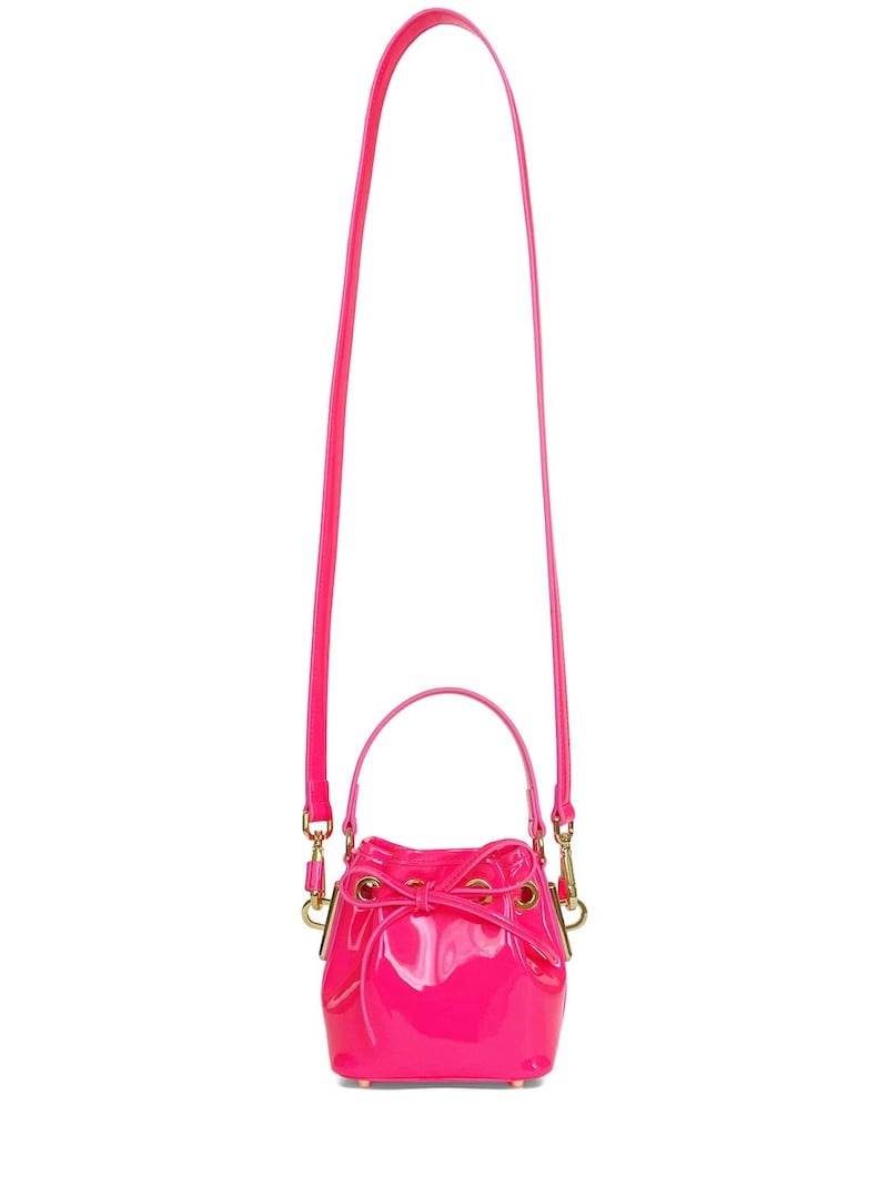 Mini patent leather fluo top handle bag - 1