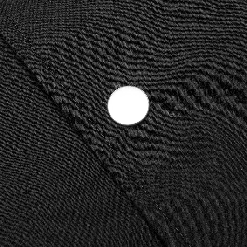 LOGO PRINT SHIRT JACKET - BLACK - 3