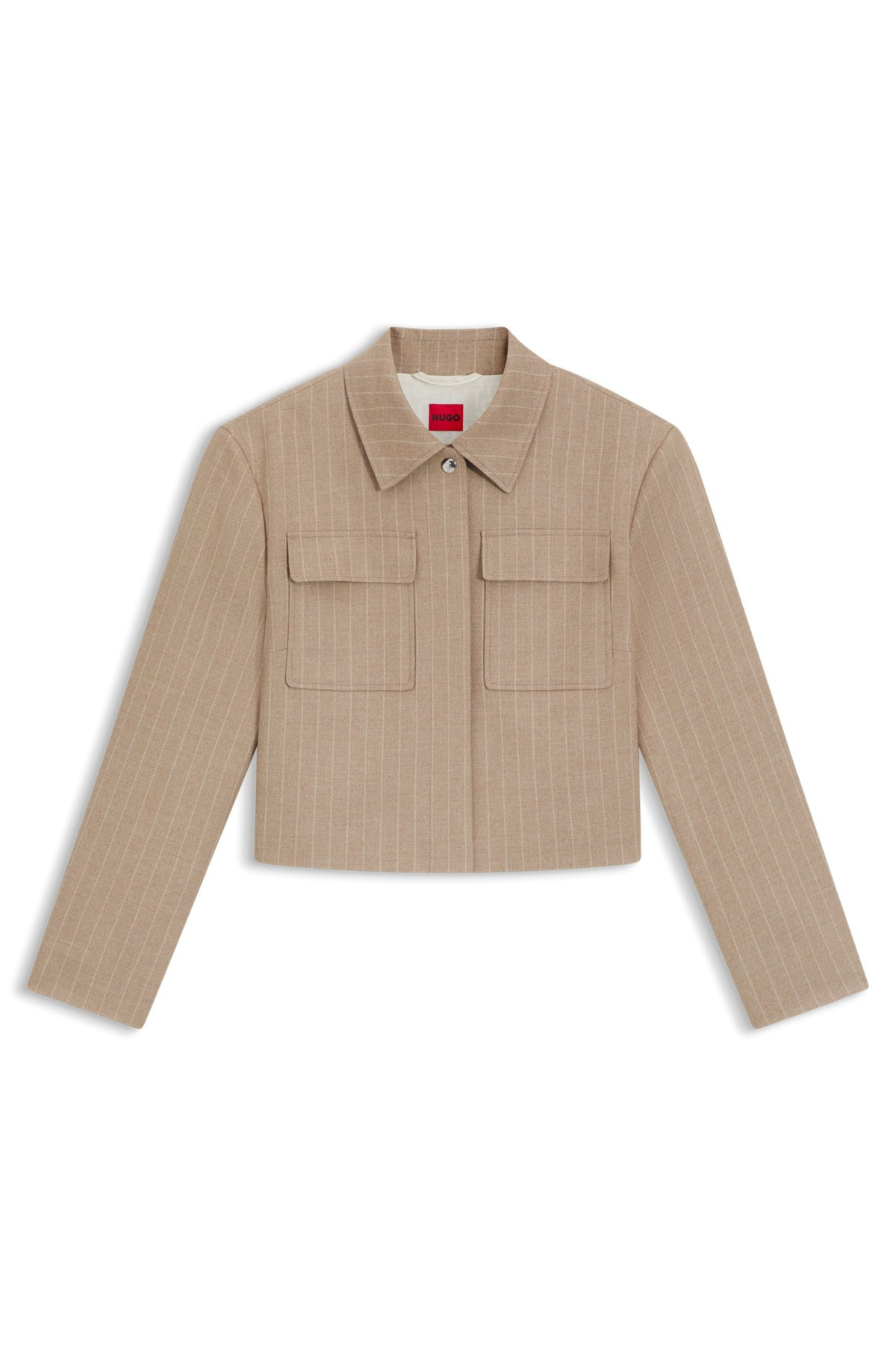 RELAXED-FIT BLAZER IN PINSTRIPE FLANNEL - 1