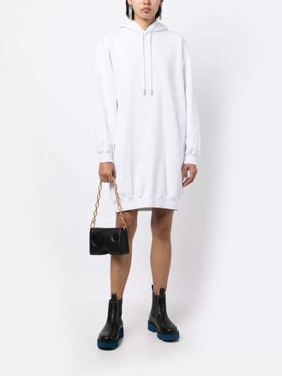 Off-White diag-print cotton hoodie dress outlook