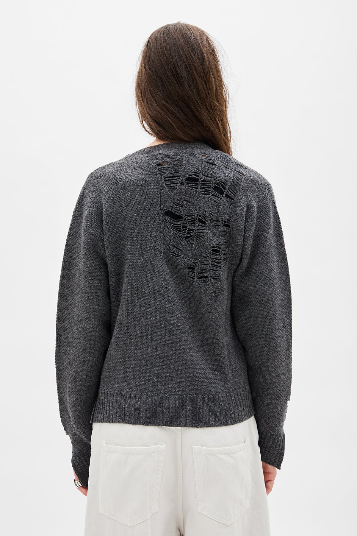 Gabriela Destroyed Seed Stitch Sweater - 5