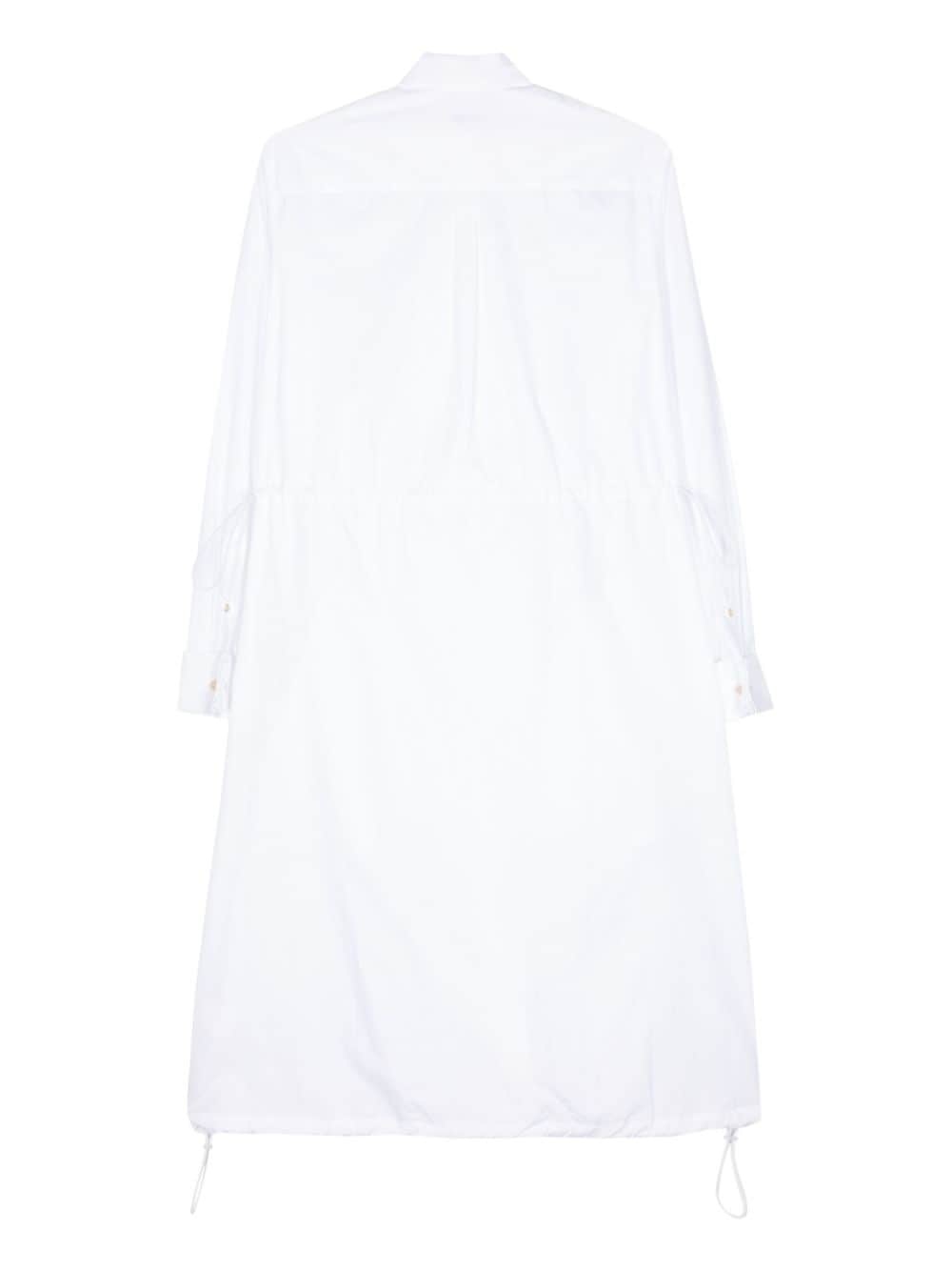 contrast poplin midi dress - 2