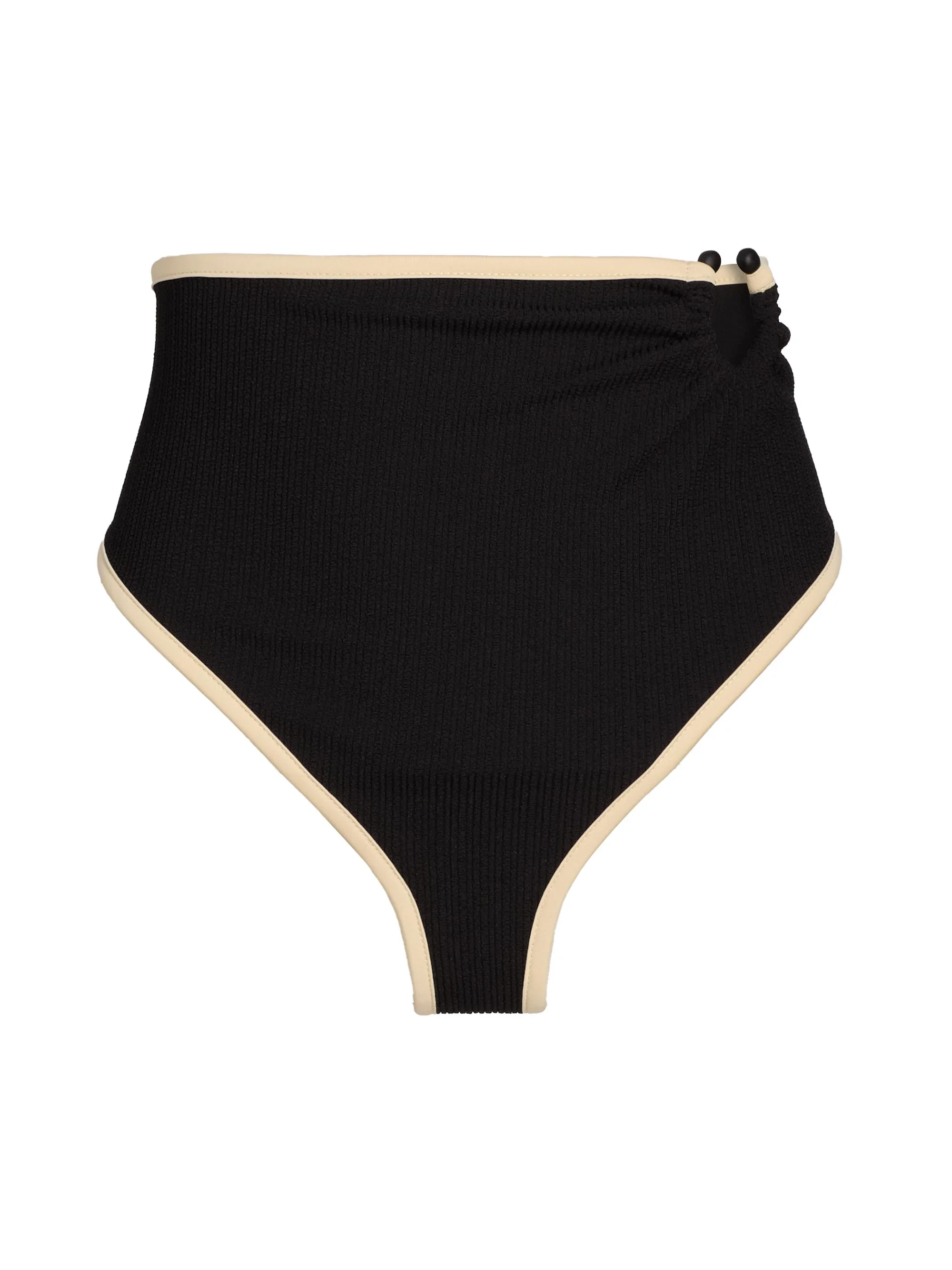 Women's La Paz Susurro Del Agua Bikini Bottom - Black Ecru - 1
