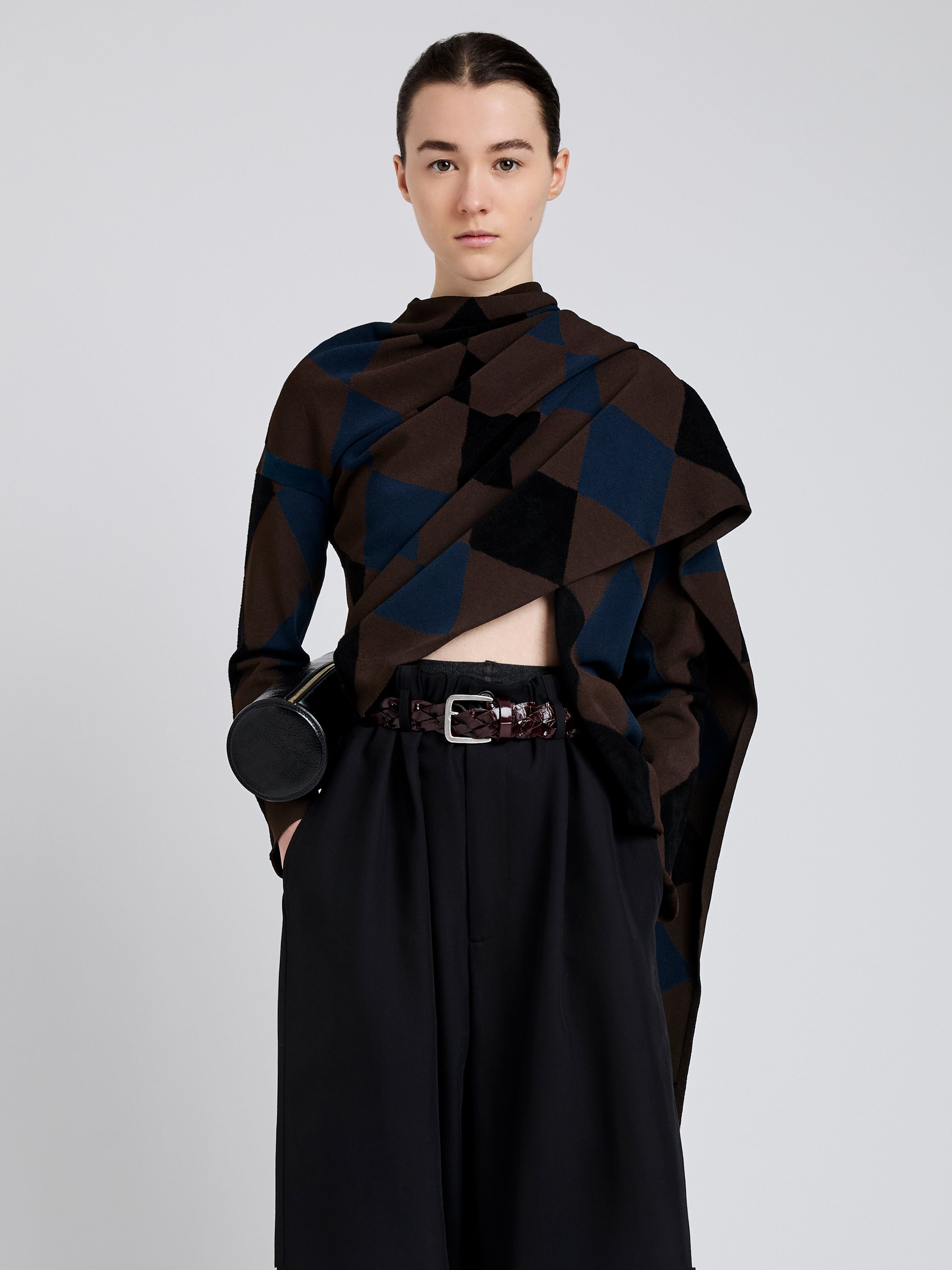 Vanne Top in Argyle Velvet Knit - 2