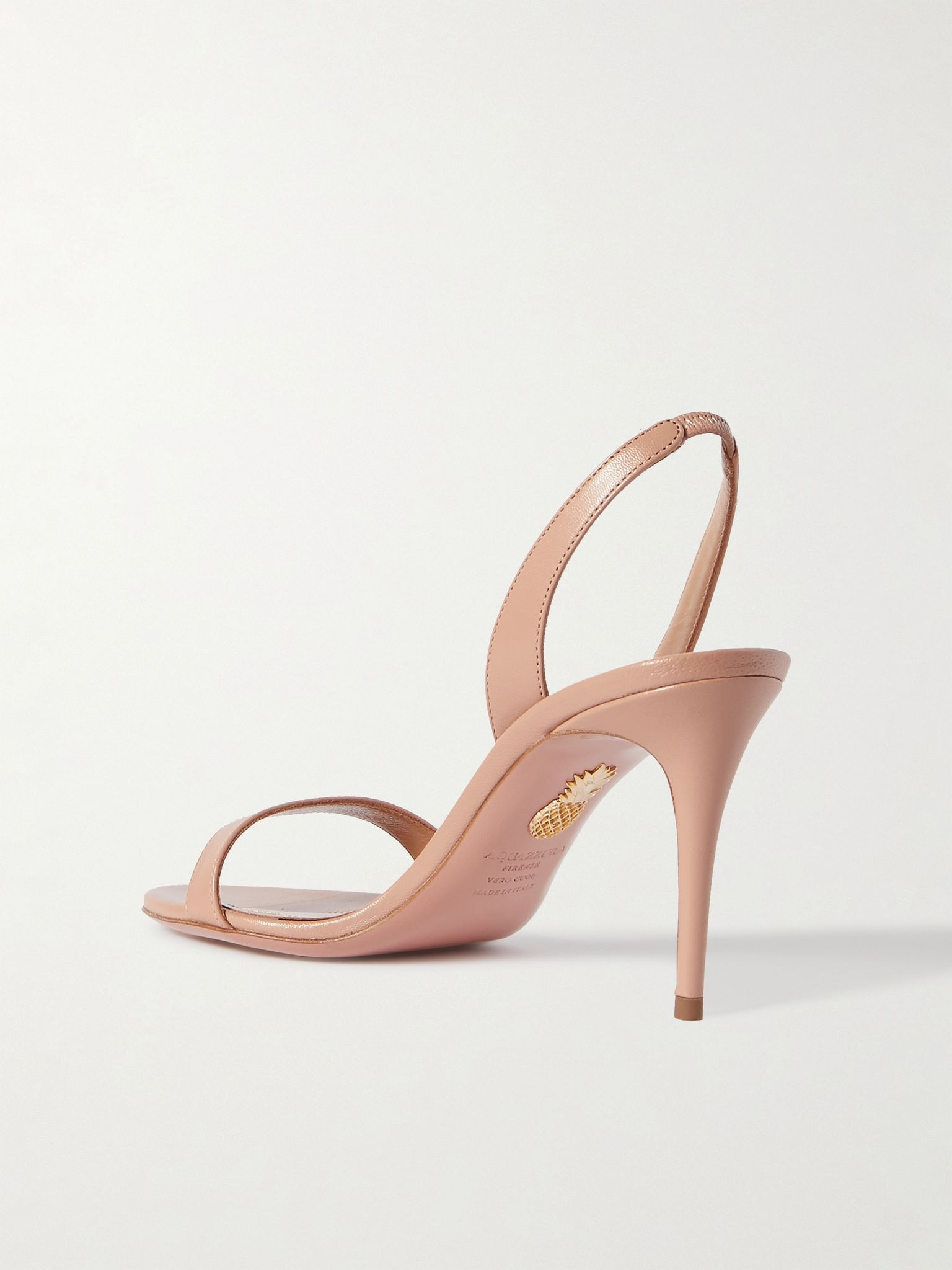 So Nude 85 leather slingback sandals Neutral - 3