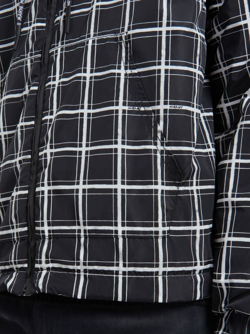 grid-pattern padded jacket - 6