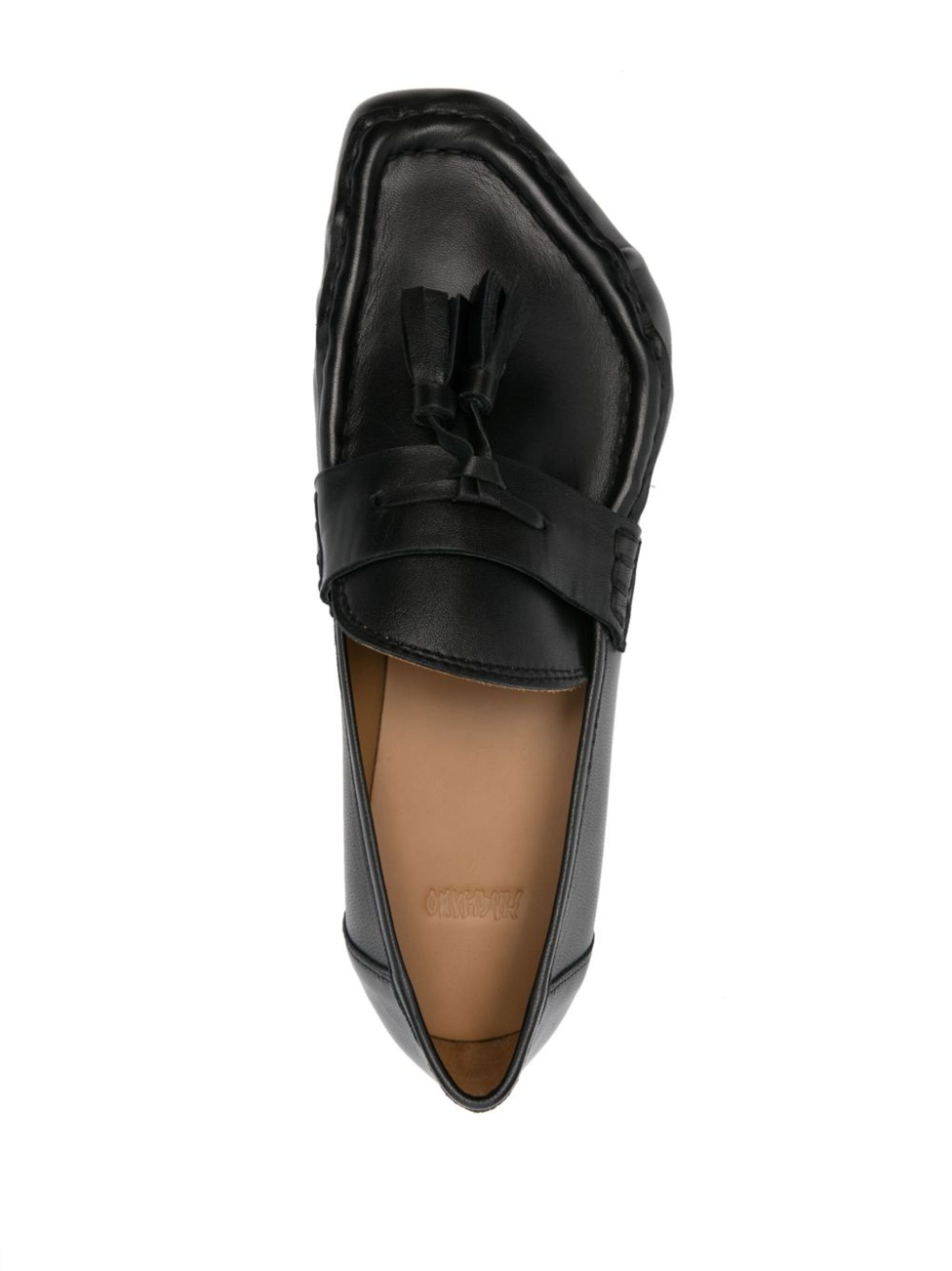 tassel-detailed leather loafers - 4