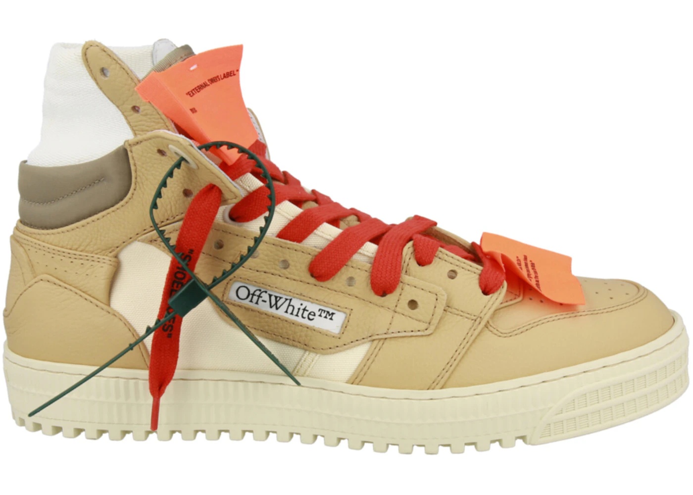 OFF-WHITE 3.0 Off Court High-Top Sneakers Latte Beige - 1