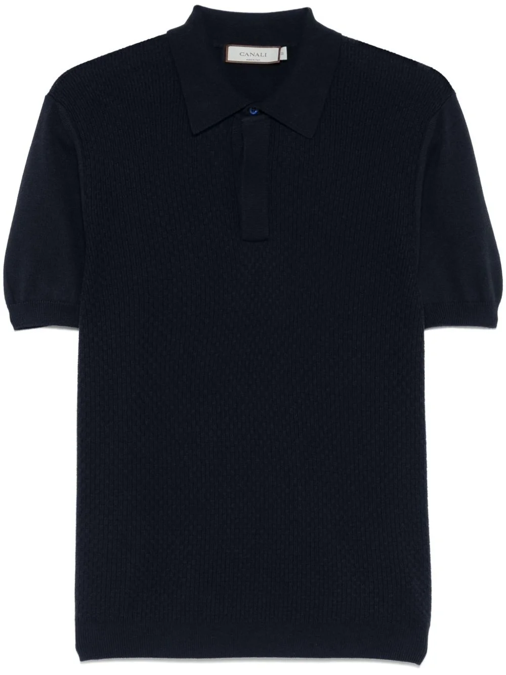 knitted polo shirt - 1