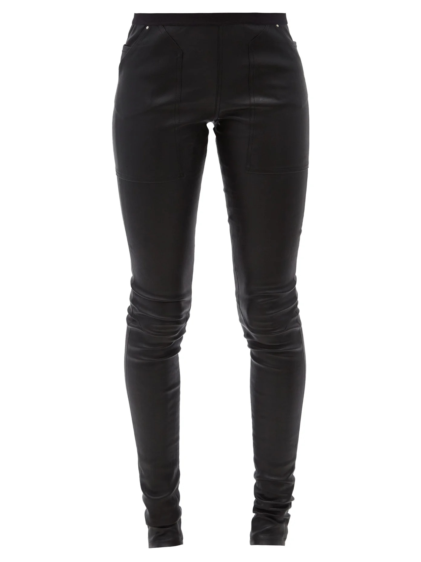 Slim-fit bonded-leather trousers - 1