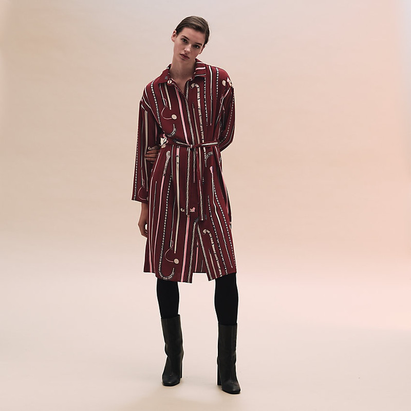 Hermès Chemise "Cannes et Cannes" dress outlook