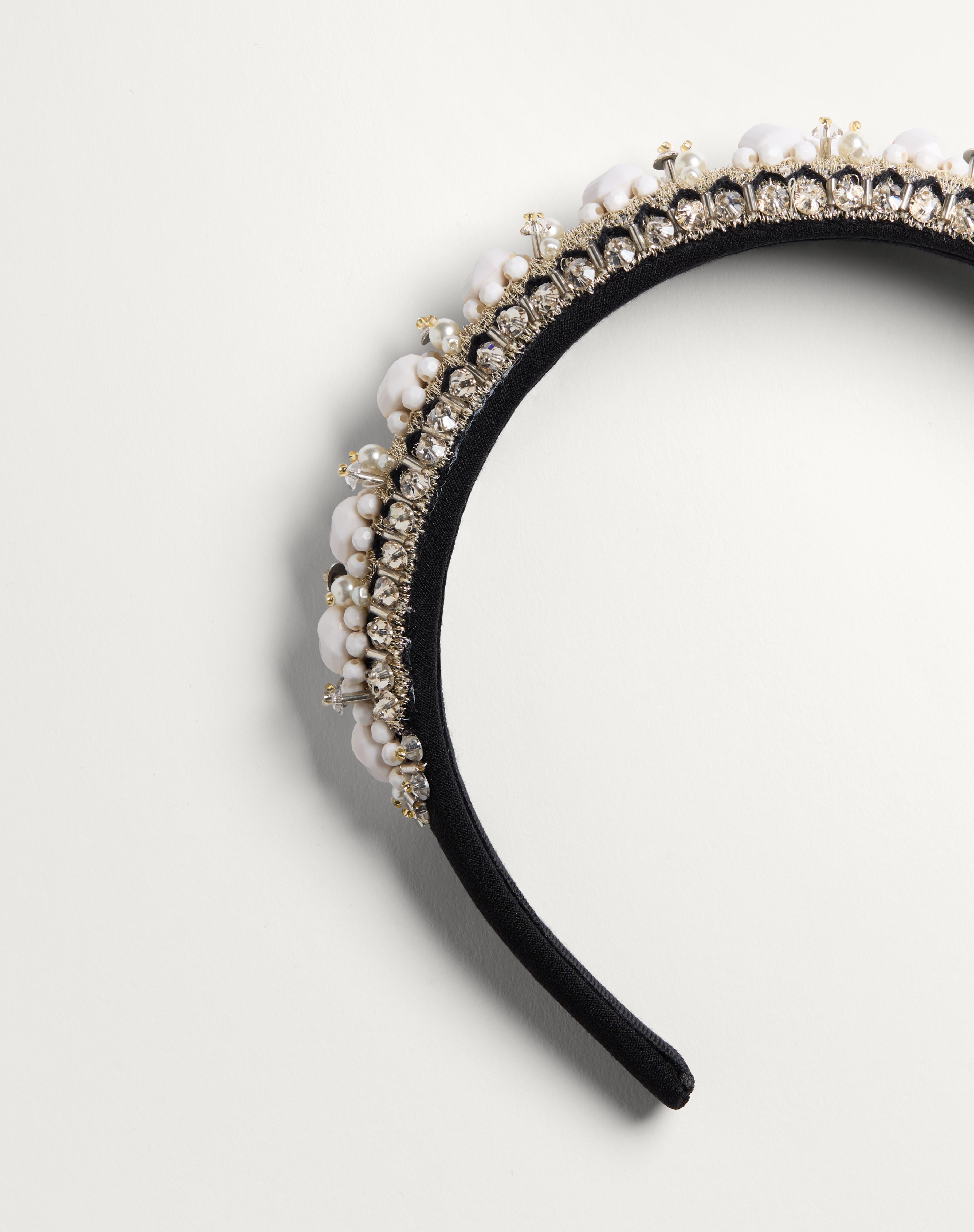 VALENTINO WOOL AND SILK HEADBAND WITH EMBROIDERY - 4