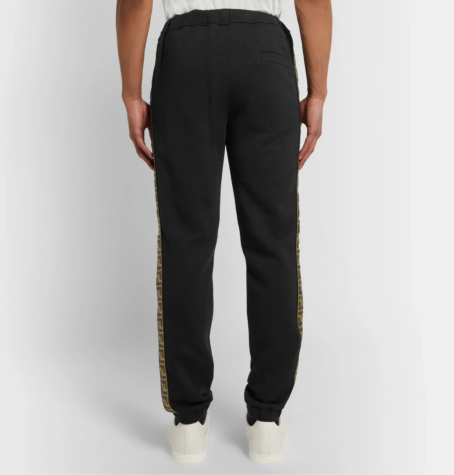 Tapered Logo-Trimmed Wool, Cotton, Silk and Cashmere-Blend Jersey Sweatpants - 5