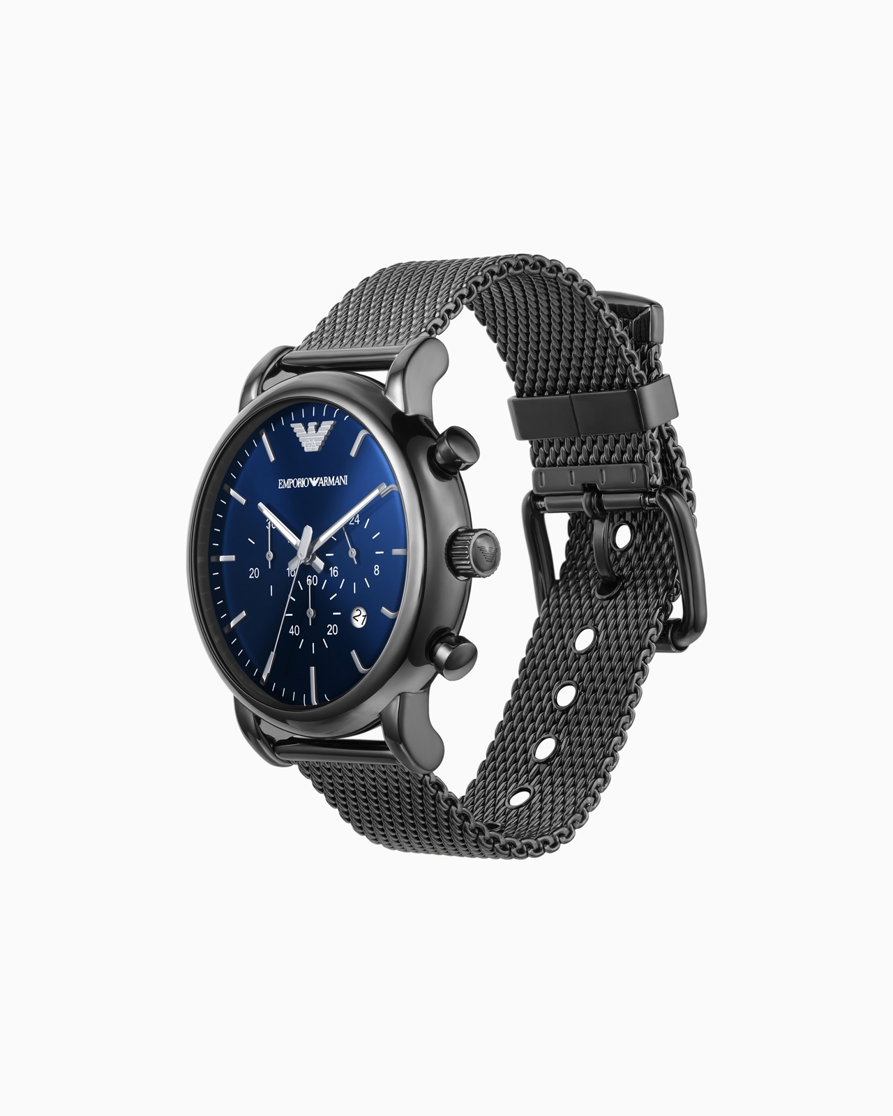 MEN'S CHRONOGRAPH GUNMETAL STAINLESS STEEL WATCH - 2