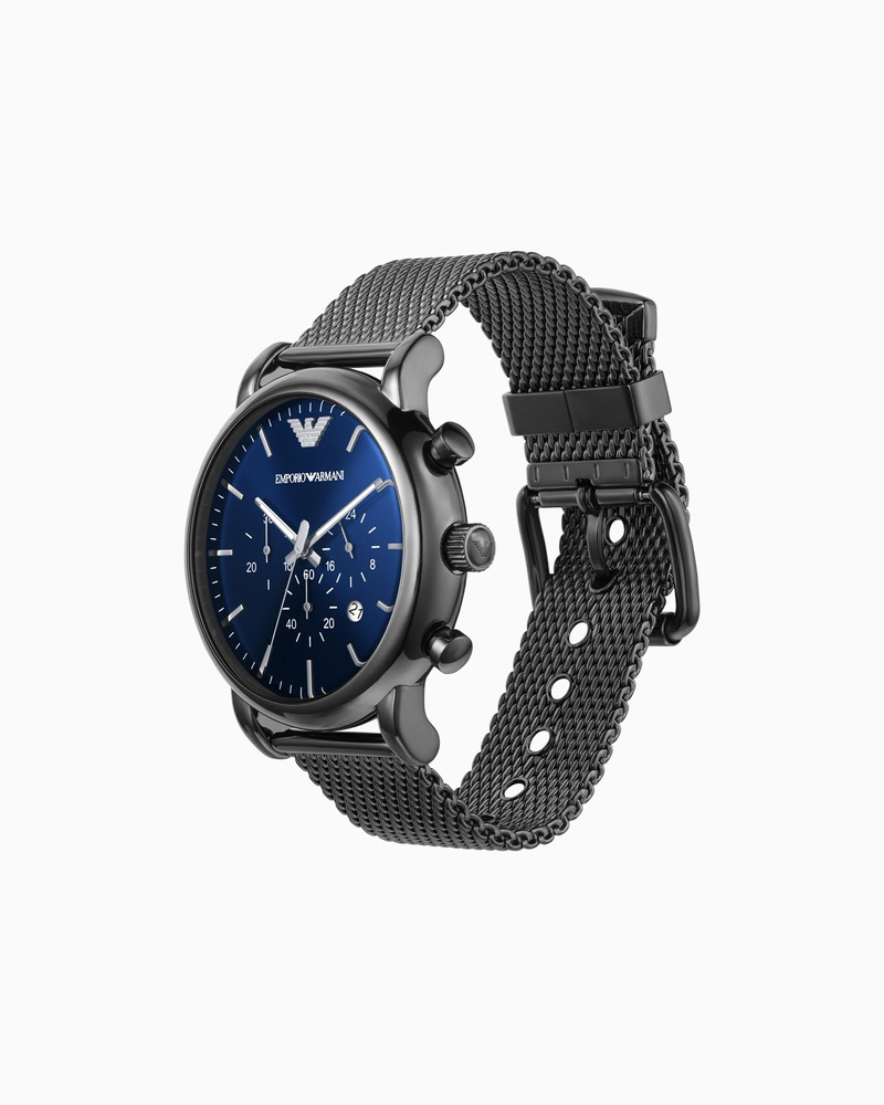 EMPORIO ARMANI MEN'S CHRONOGRAPH GUNMETAL STAINLESS STEEL WATCH outlook