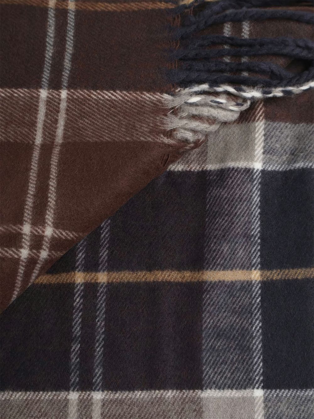 checked scarf and beanie set - 3