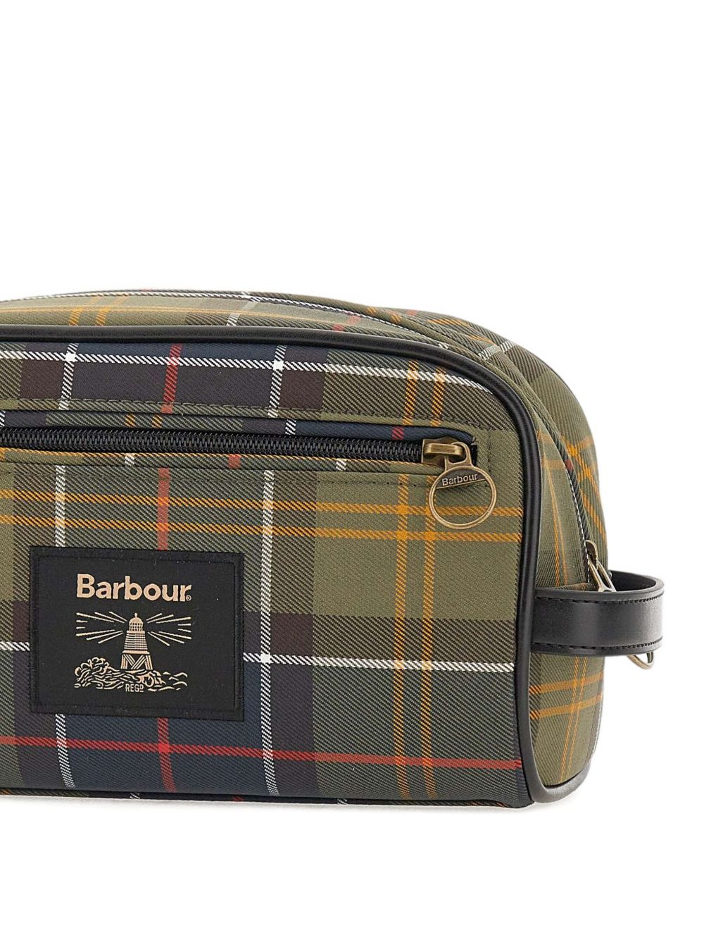 plaid zip-top clutch bag - 4