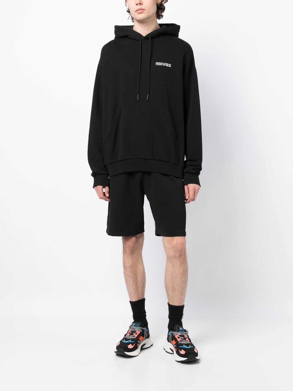knee-length track shorts - 2