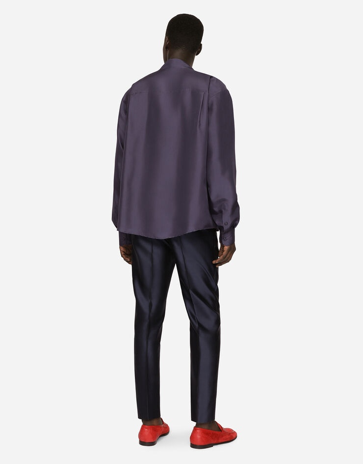 Oversize silk habotai shirt - 3