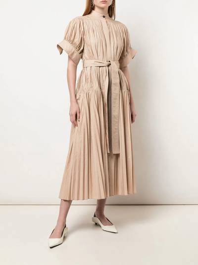 Proenza Schouler pleated poplin belted dress outlook