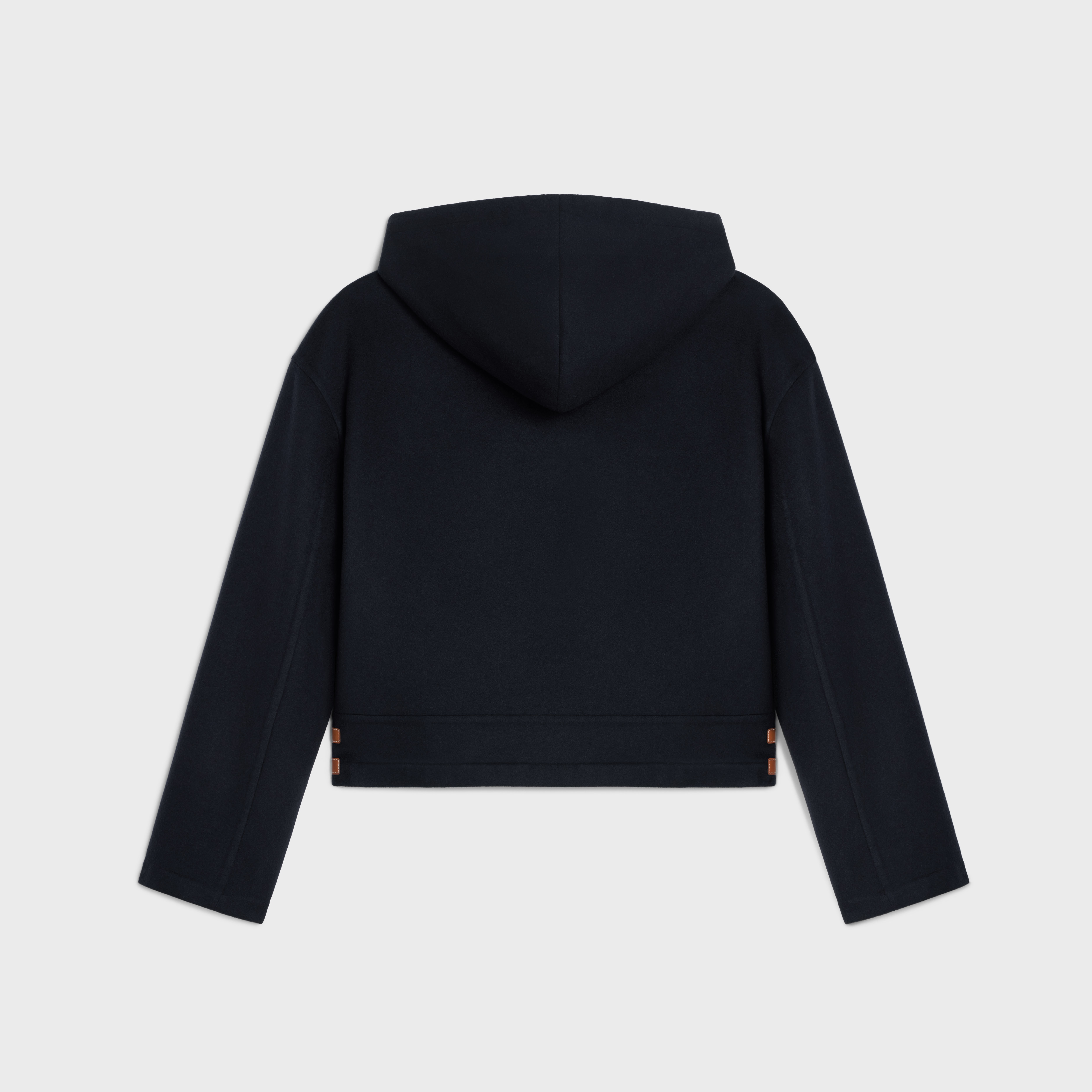 ムートン・ファーコート CELINE | COAT WITH HOOD IN DOUBLE FACE CASHMERE HOODED TRIOMPHE COAT IN WOOL FELT - NAVY | CELINE