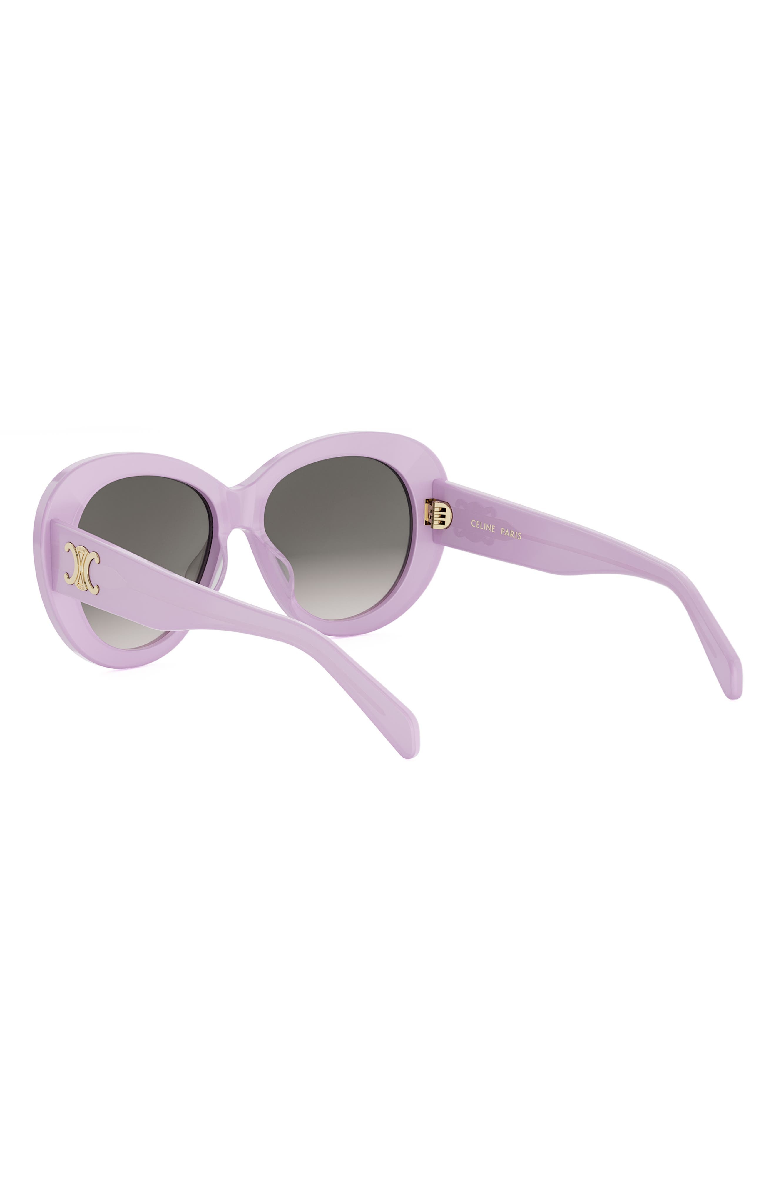 CELINE Triomphe 55mm Gradient Butterfly Sunglasses in Shiny Lilac /Gradient Brown at Nordstrom - 6