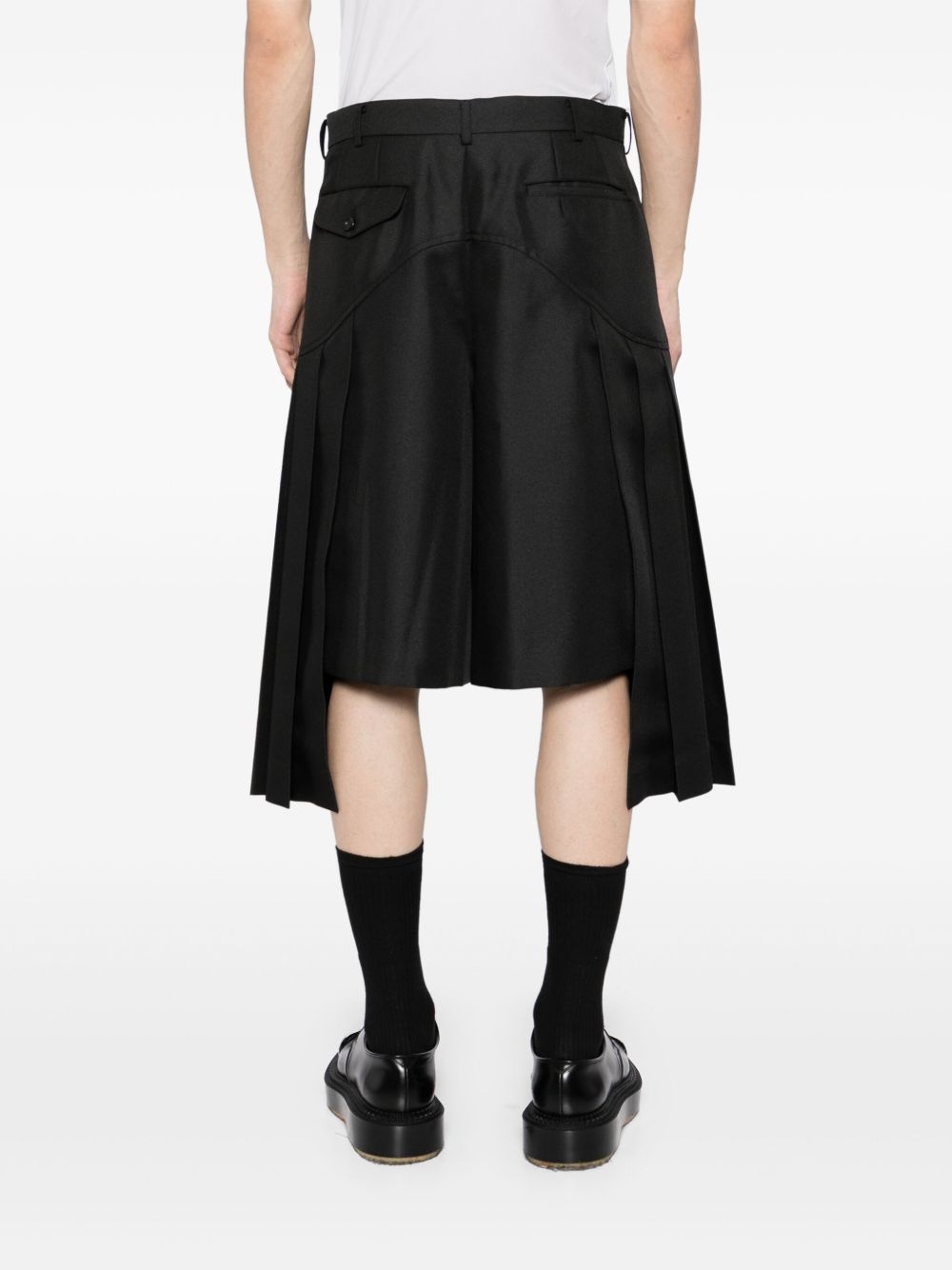 pleated tailored shorts - 4