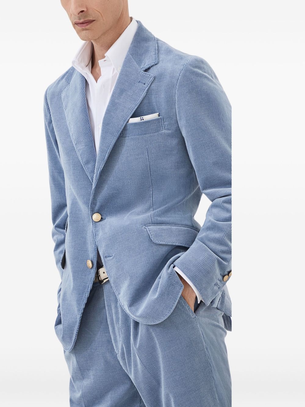 corduroy single-breasted blazer - 2