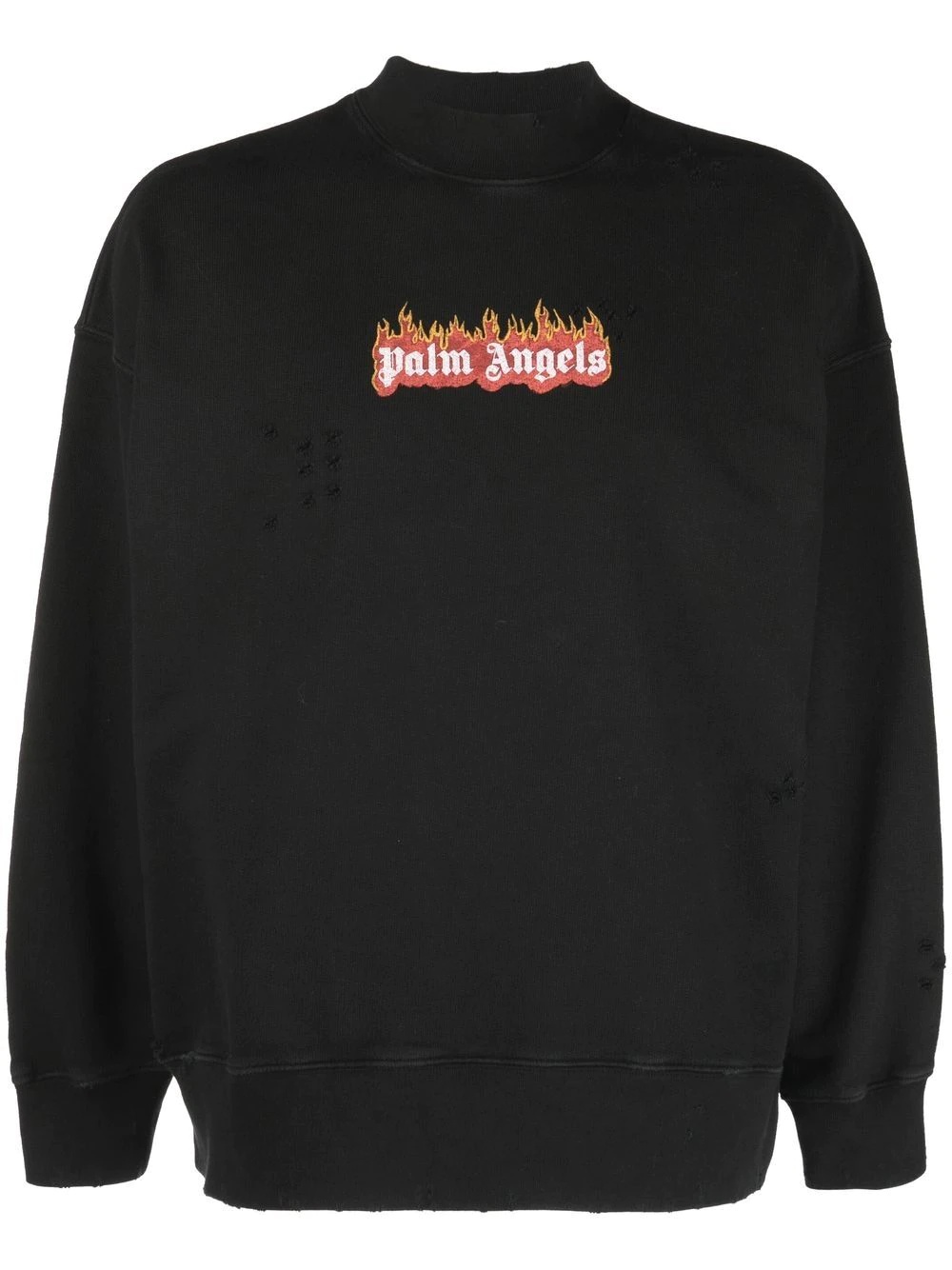 Burning Logo-print distressed sweatshirt - 1