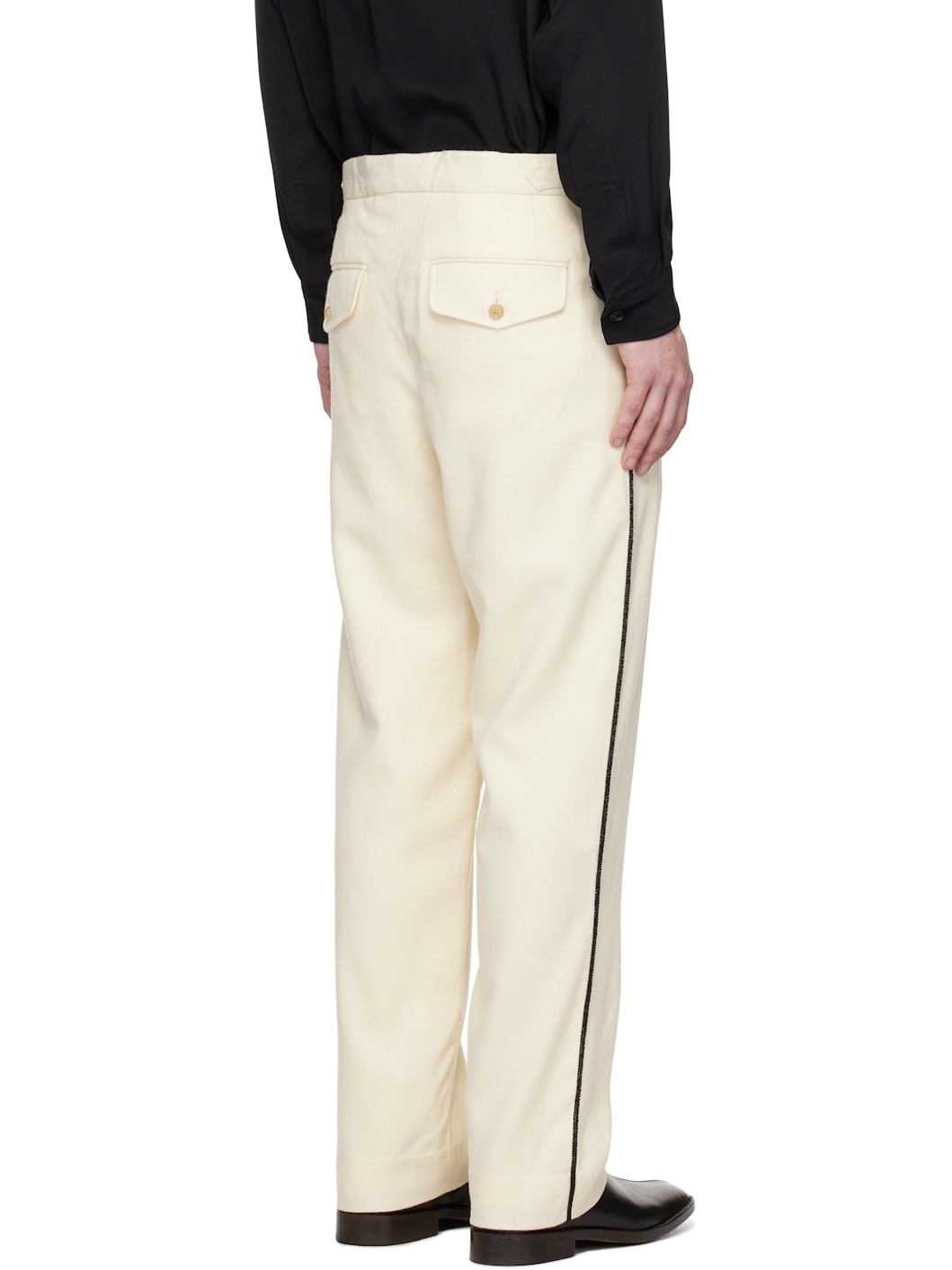 Off-White Beaded Player Trousers - 3