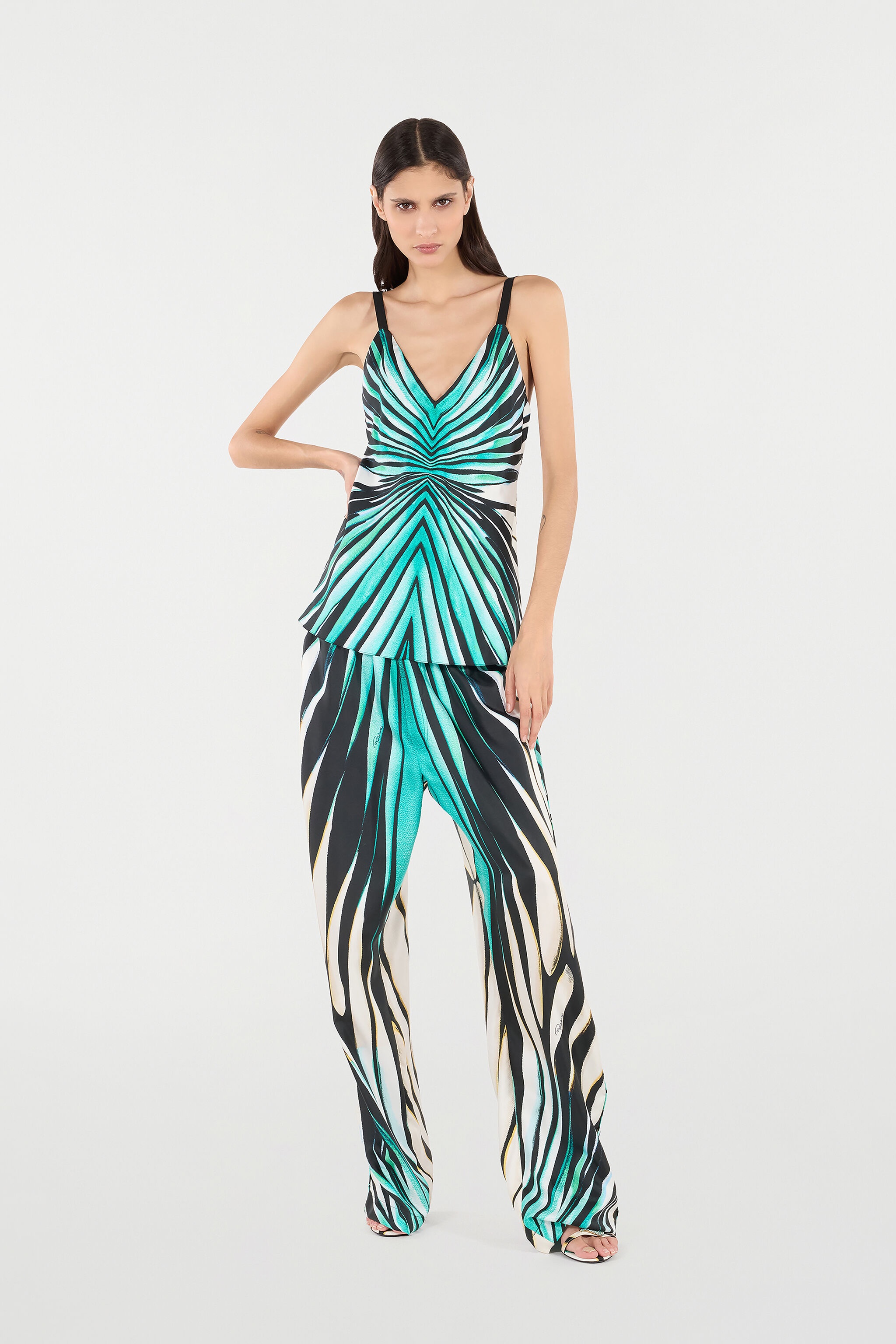Ray of Sea Print Silk Top - 2