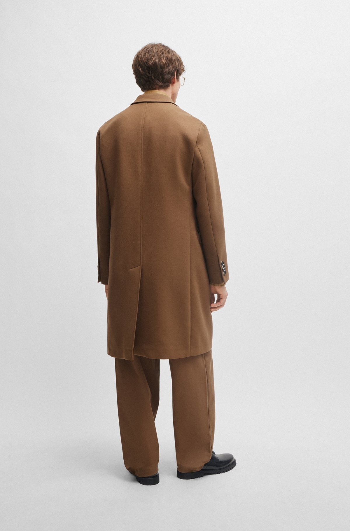 SLIM-FIT COAT IN A COTTON BLEND - 5