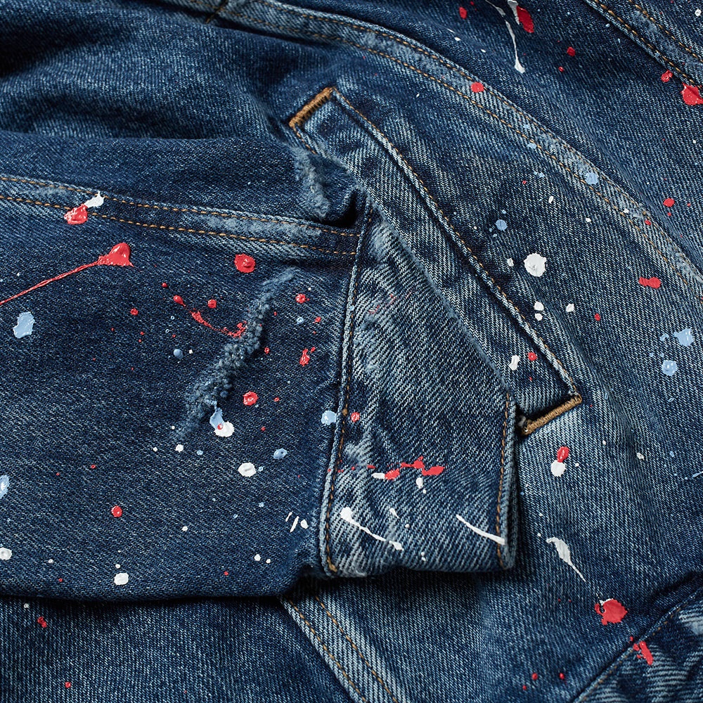 Maison MIHARA YASUHIRO Paint Splatter Layered Denim Jacket - 4