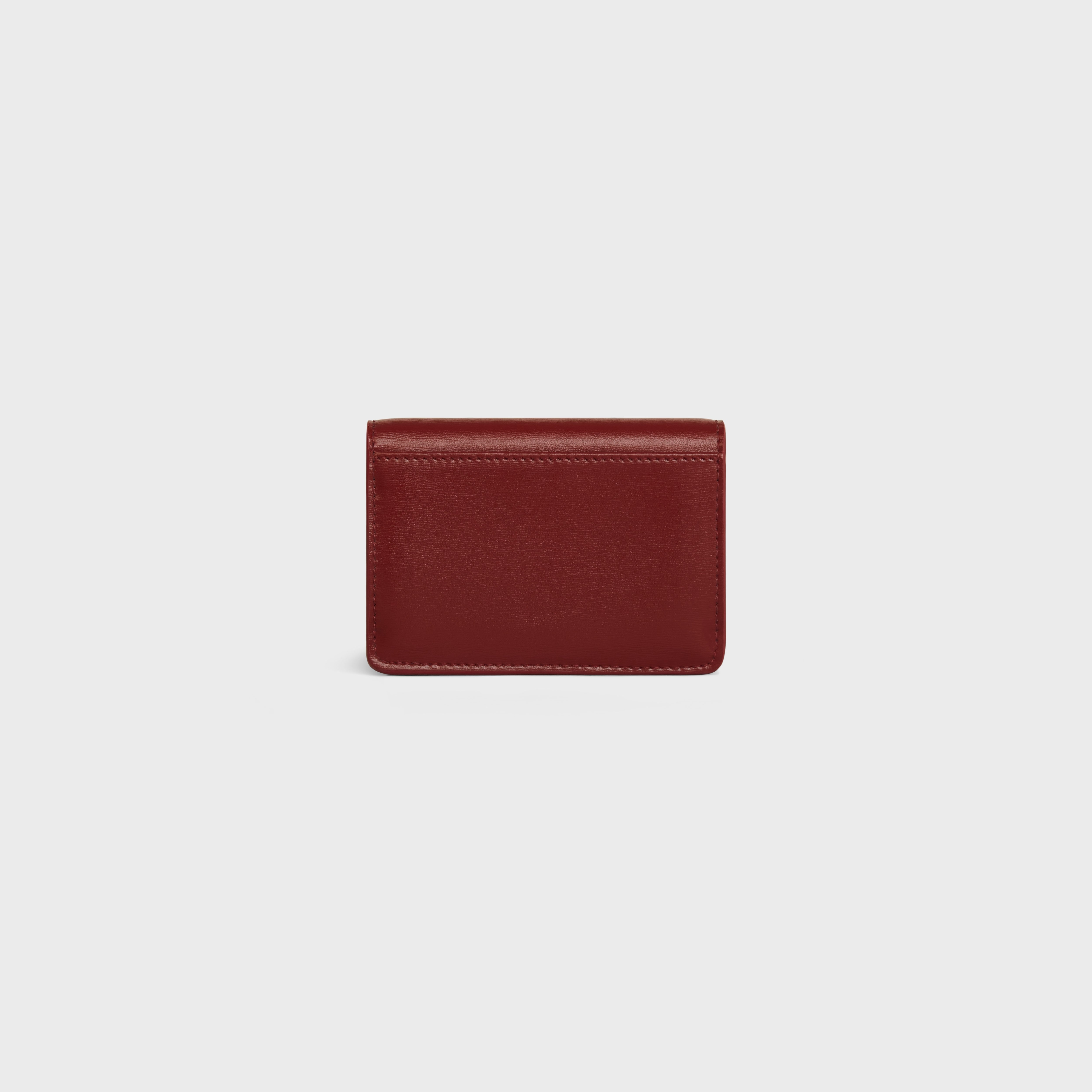 CARD HOLDER WITH FLAP TRIOMPHE IN Shiny calfskin - 3