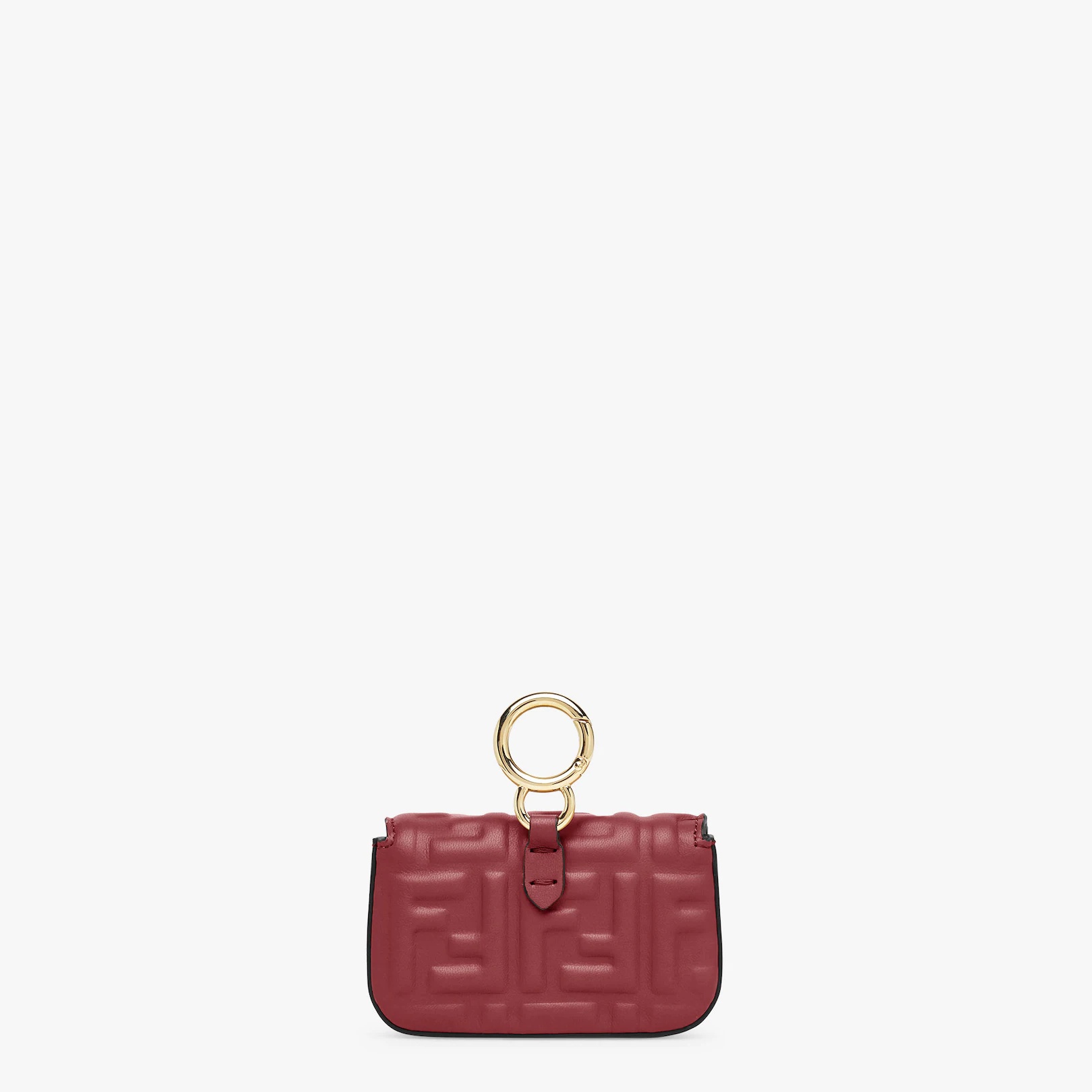 Burgundy nappa leather charm - 3