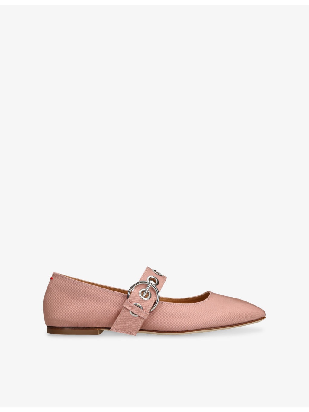 Uma Eyelet-Embellished Grosgrain Mary Jane Flats - 1