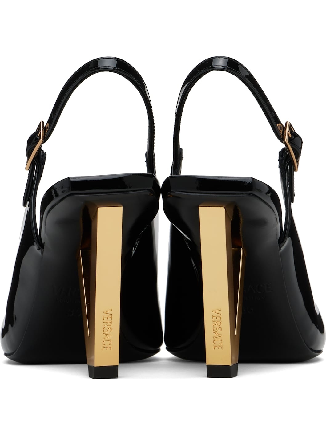 Black V2025 Patent Slingback 85 mm Heels - 2