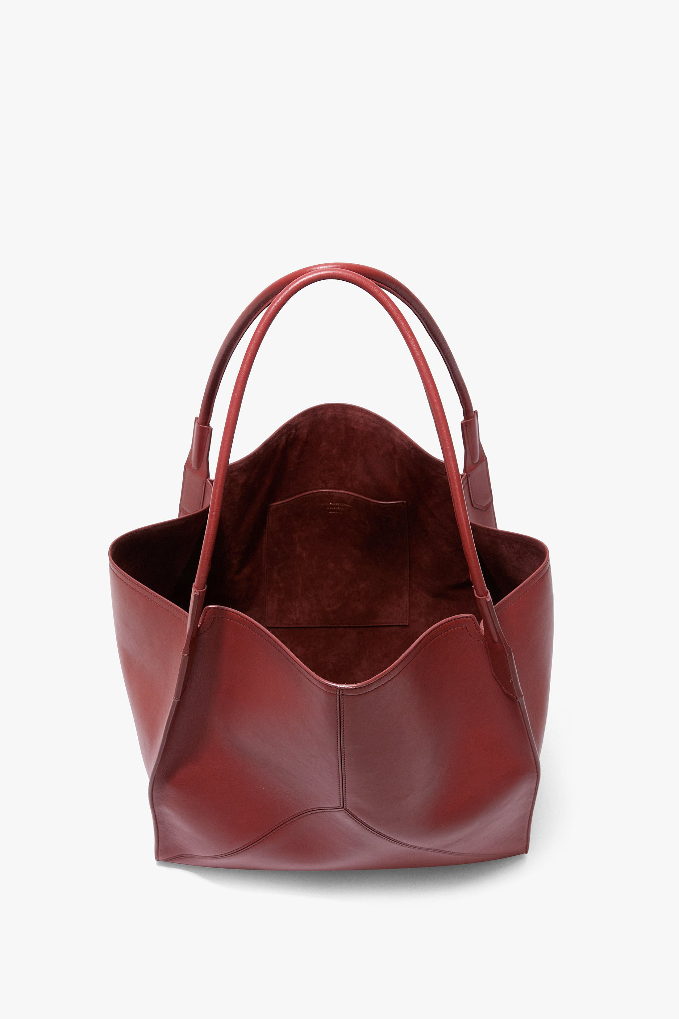 Victoria Tote In Brick Red Soft Leather - 6
