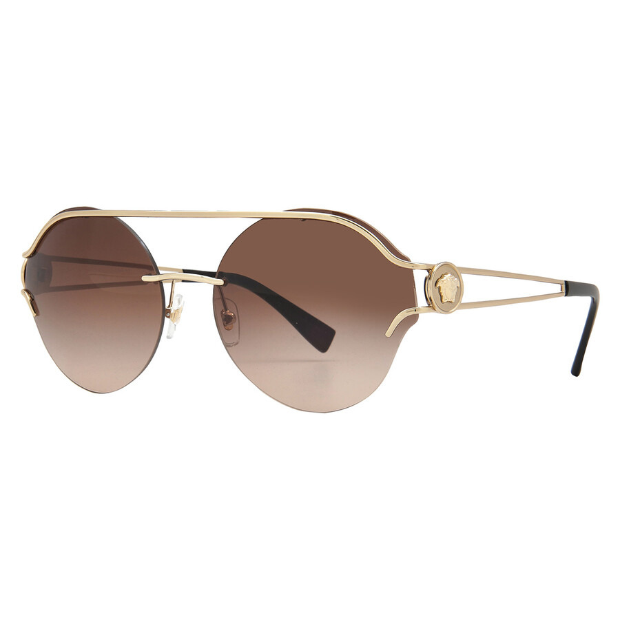 Versace Brown Bradient Round Ladies Sunglasses VE2184 125213 61 - 2