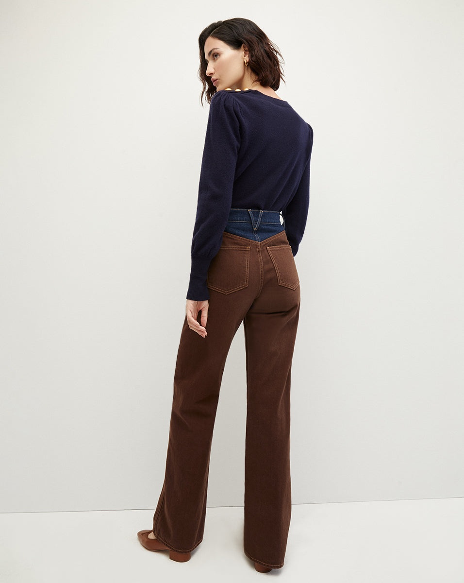 NELIA CASHMERE PULLOVER | BUTTON ACCENT - 6