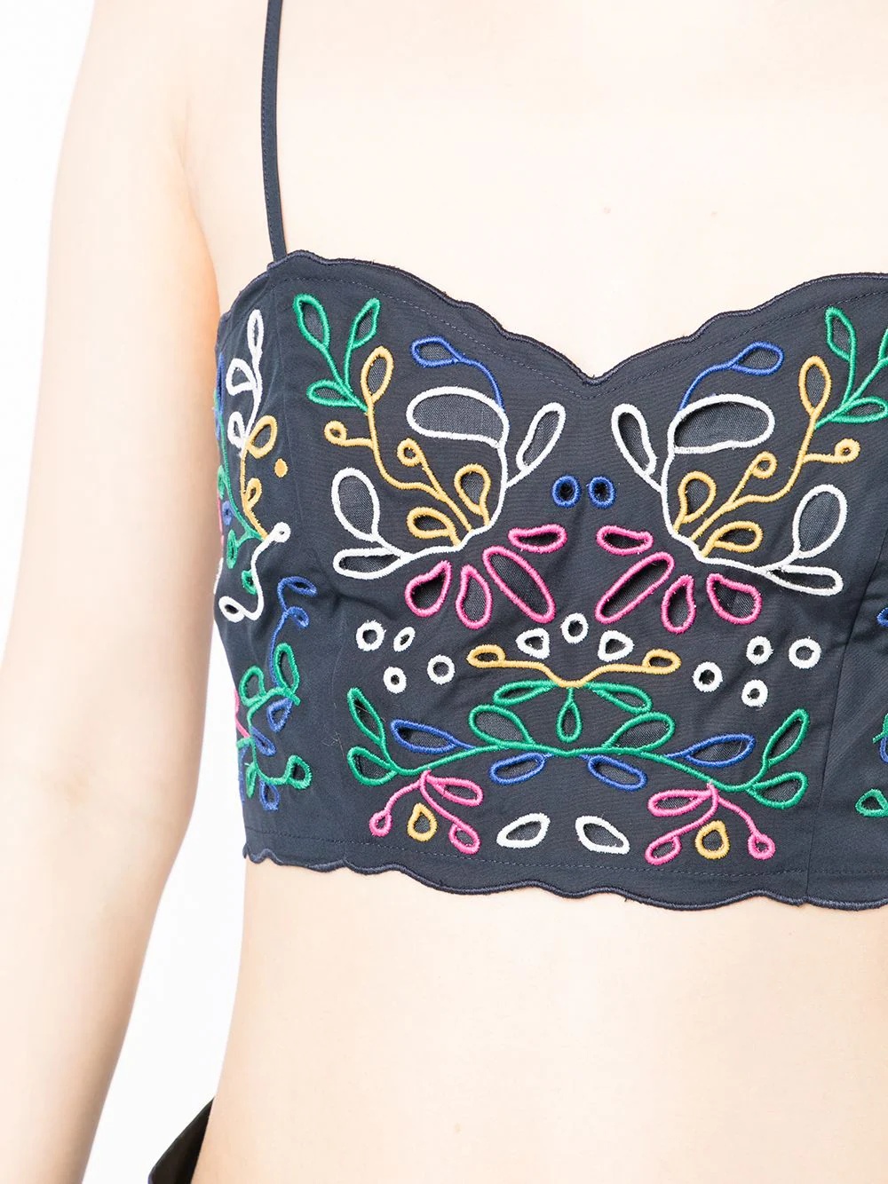embroidered cotton top - 5