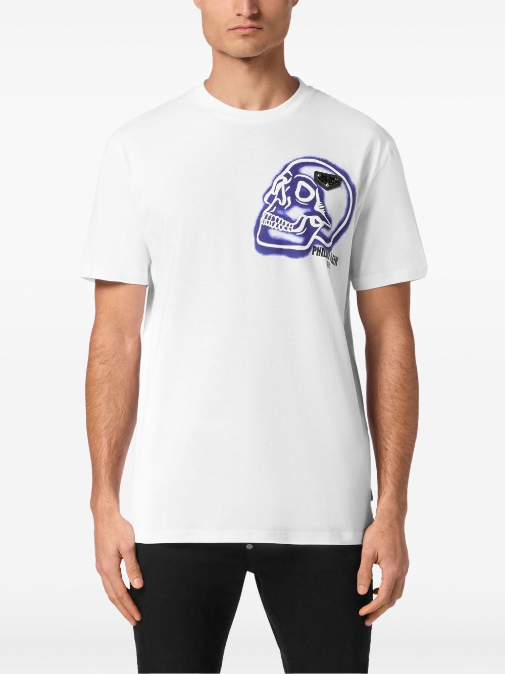 Skull-print round-neck T-shirt - 3