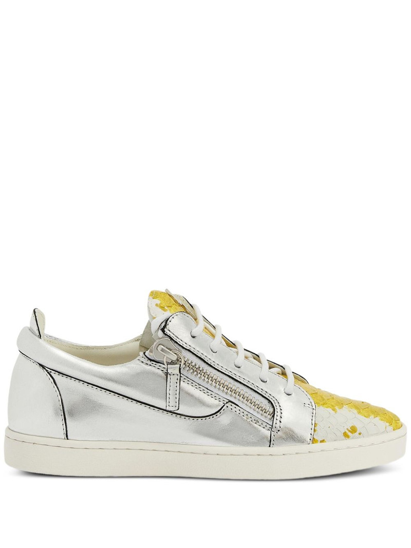 Nicki metallic zip-detail sneakers 1