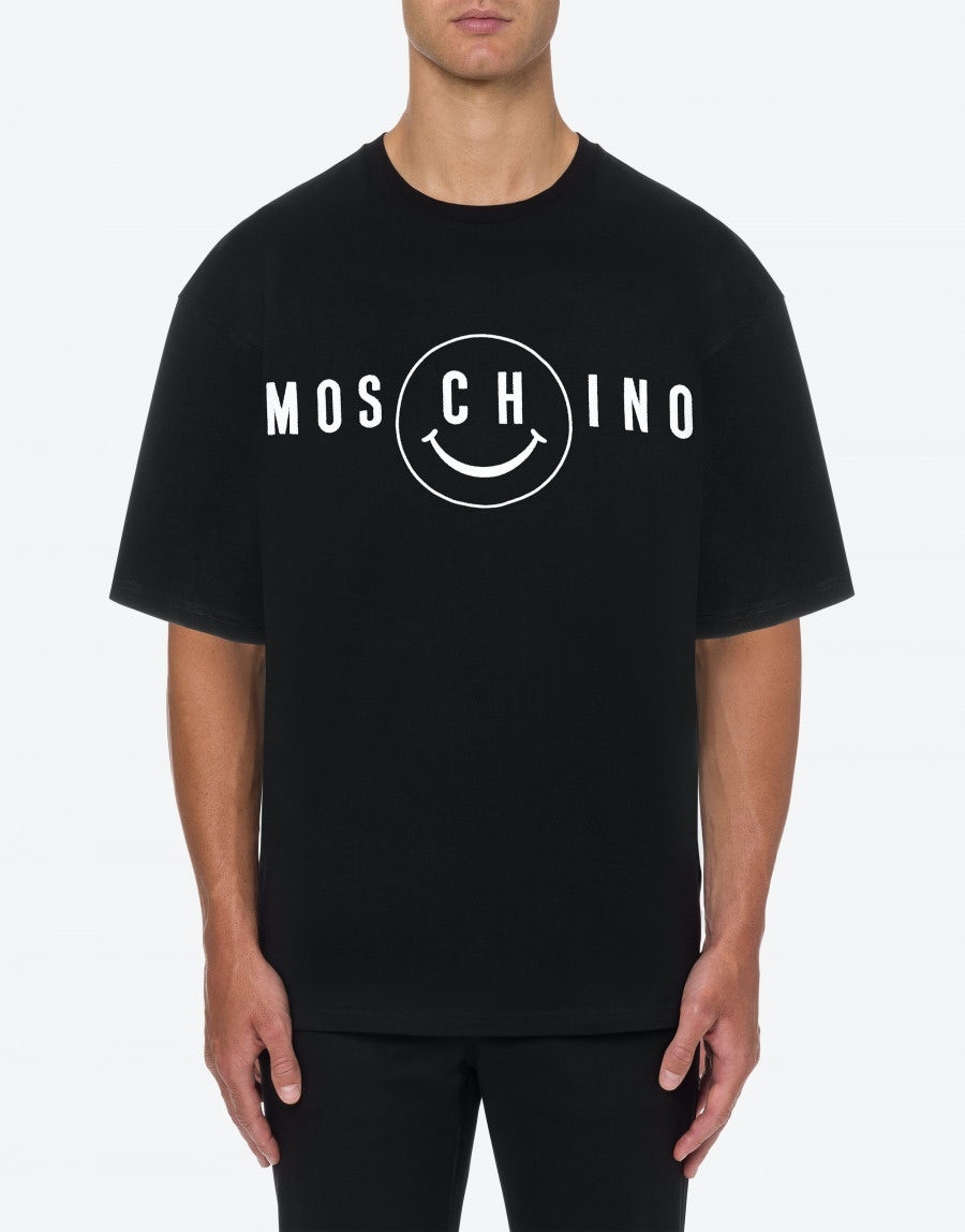 MOSCHINO SMILEY® EMBROIDERY THICK JERSEY T-SHIRT - 2